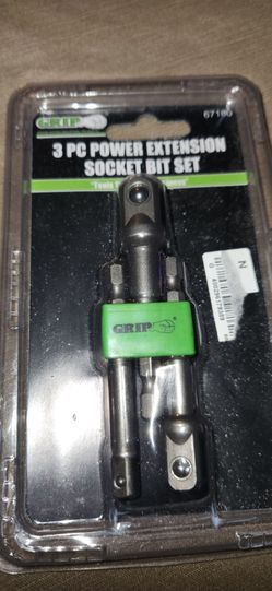 Grip 3pc Impact Driver Extension Socket Bit Set