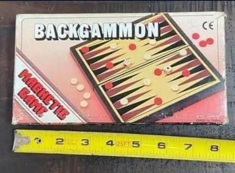 Backgammon Travel Magnetic Game Complete just $3