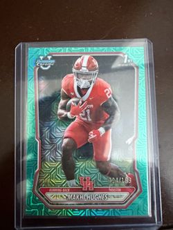Makhi Hughes Bowman Chrome U 1st Green /199
