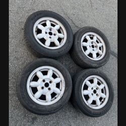 4 - 195/60r14 4x100 4x3.94 Stock Mazda Miata NA Xa Xb Echo Wheels Rims tires!!