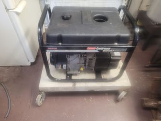 Portable generator on wheels.