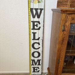 Welcome Wood Sign