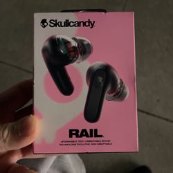 Brand New Skullcandy Rail  Wireless Bluetooth Earbuds  With Charging Carrying Case 