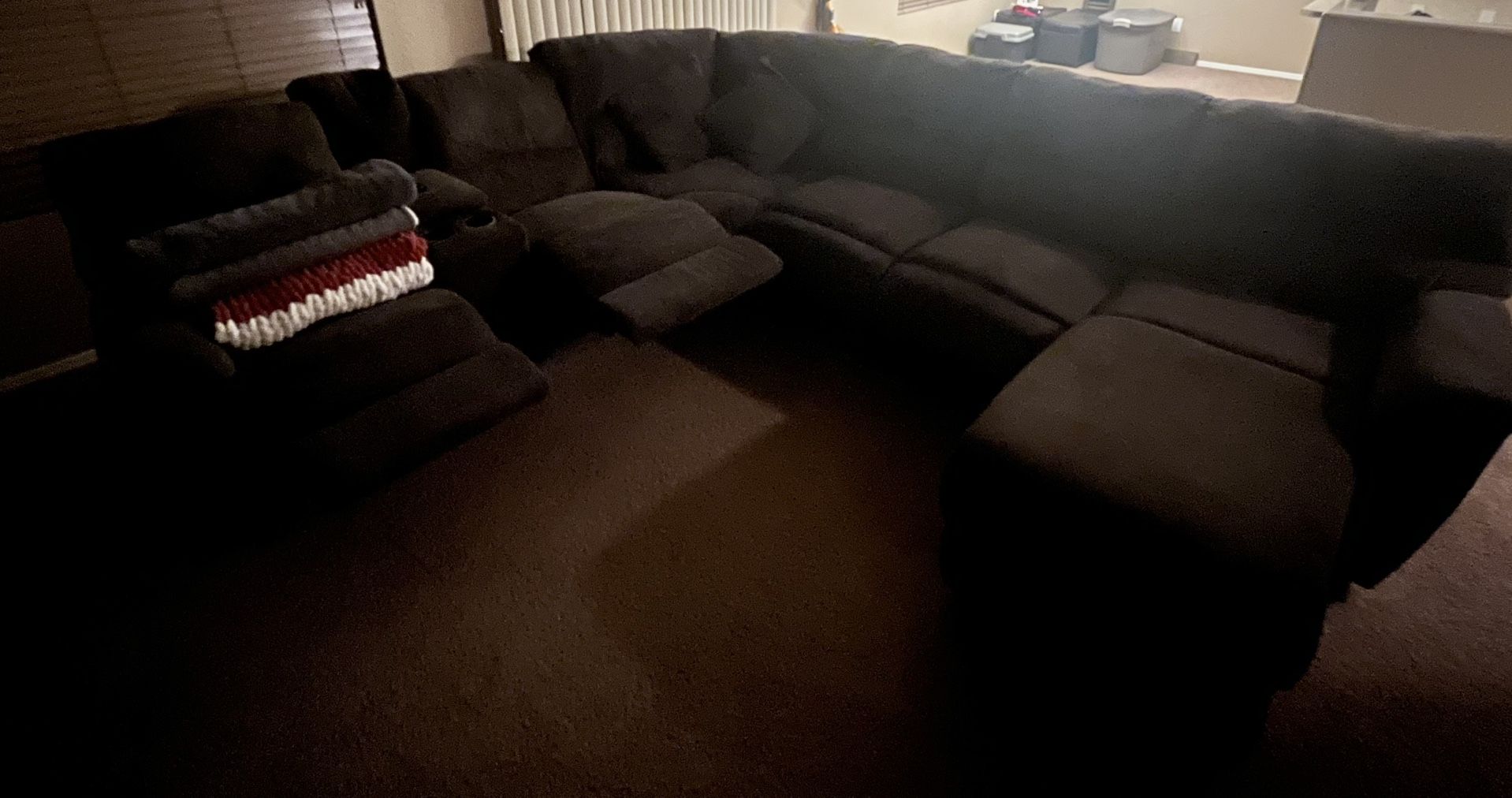 Brown sectional sofa
