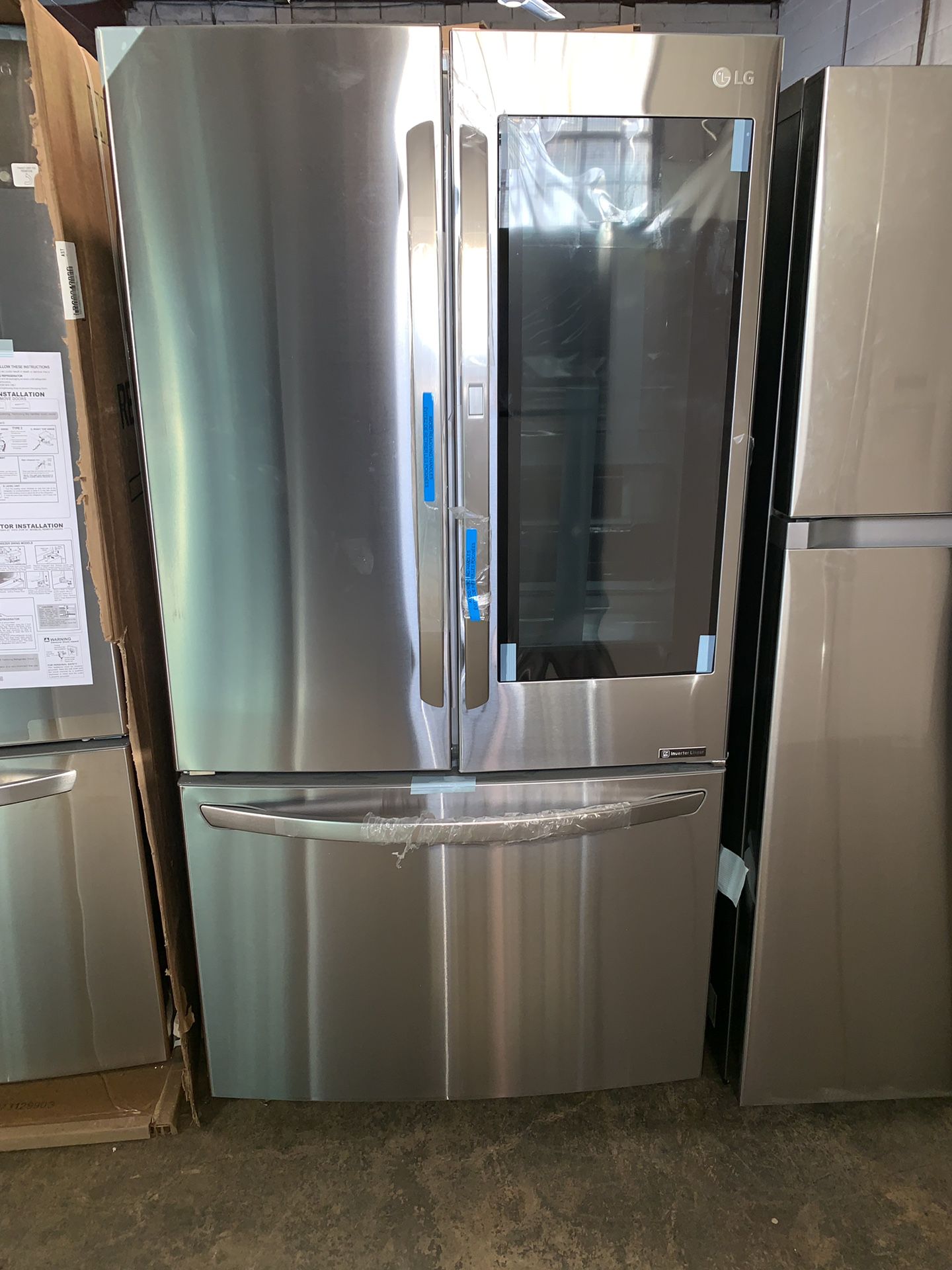 Brand new LG 27cu ft. Instaview french doors refrigerator with warranty