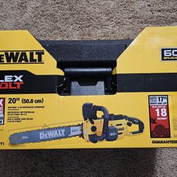 DeWalt 60Volt Chainsaw 20 in. W/Case (TOOL ONLY)