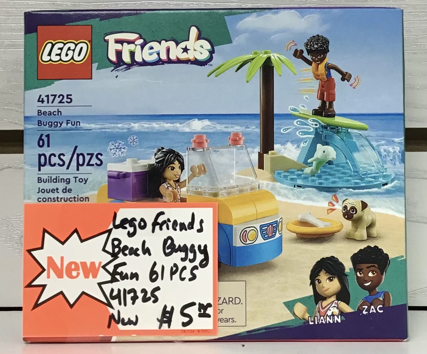 Lego Friends Beach Buggy Fun 61pcs 41725 New