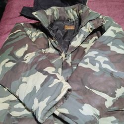 Caliber Sportsman Apparel USA Camo Insulated Jacket Vintage Size XL 