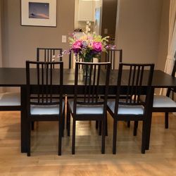 87” Large Dining Table 8 Chairs 