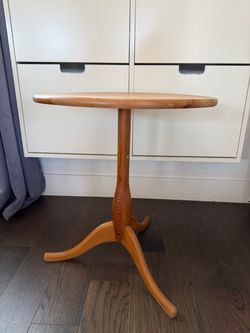 IKEA DALOM Birch Wood Pedestal Side Table