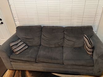 Gray Fabric 3-Seat Sofa & love seat