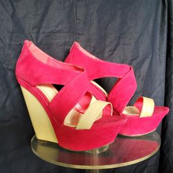 Pink Wedge Heel Sz 11