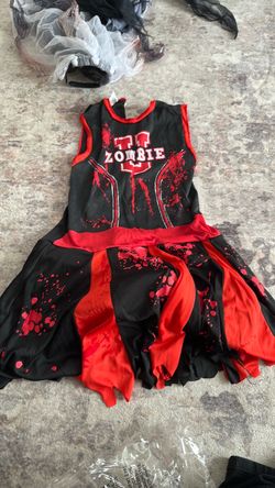 GIRLS ZOMBIE CHEERLEADER COSTUME