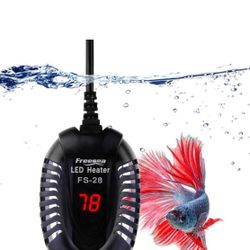  FREESEA Aquarium Fish Tank Heater: 50W Small Submersible Turtle Heater with Adjustable Temperature External Controller for Betta | Saltwater | Freshw