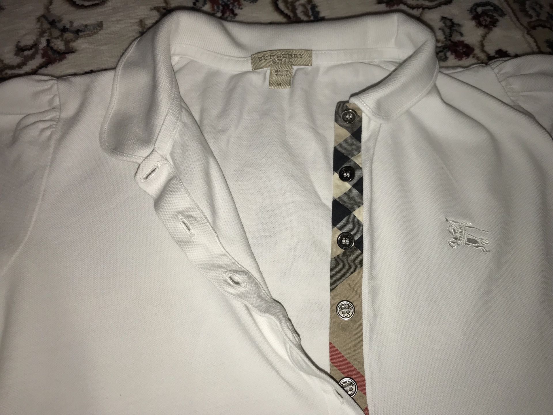 Medium, Womens, Burberry Brit WHITE Polo