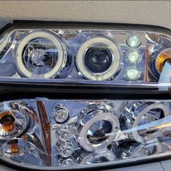 00-05 Chevrolet Impala LED Projector Headlights Luces Calaveras Micas Faros Focos Faroles Chevy Headlamps 