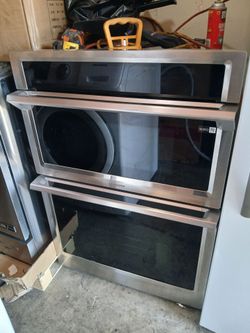 NEW !! SAMSUNG 30" STAINLESS STEEL SMART ELECTRIC MICROWAVE OVEN COMBO