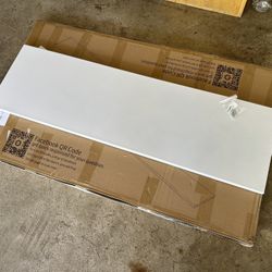 2x White Metal Laminate Shelving 46"x13" for Sheds