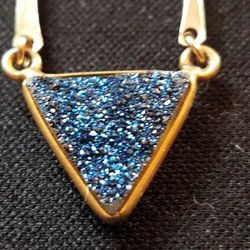 Brass Over Silver Fashion Jewelry Blue Sandstone