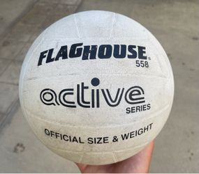 FlagHouse Active Series 558 Volleyball - Official Size & Weight (White)