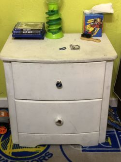 White dresser and nightstand