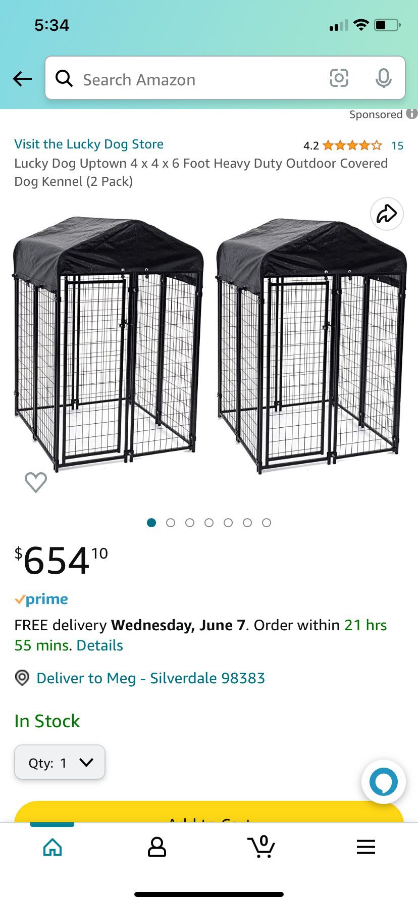 Two Dog/pet Kennels