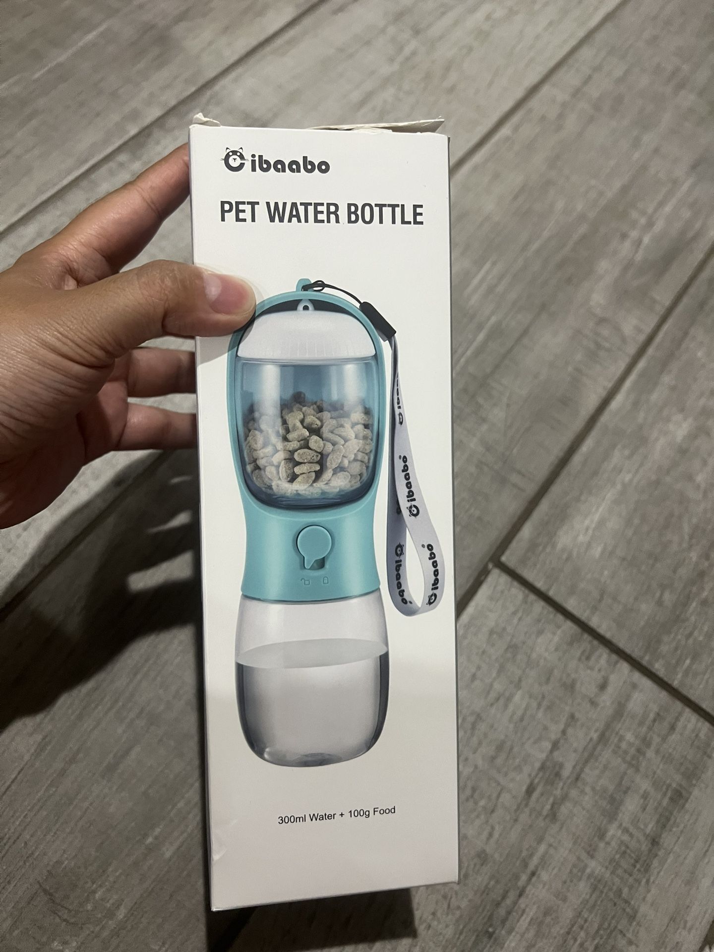 Pet Water Bottle with Food Container