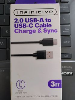 INFINITIVE 2.0 USB-A to USB-C Charge & Sync Cable 3FT