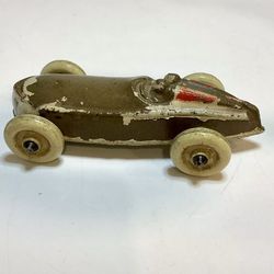 Vintage 1930’s Sun Rubber Company Boattail Toy Race Car Brown Racer