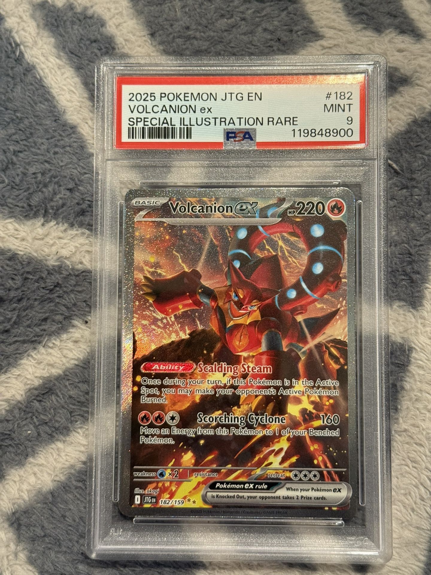 PSA 9 Volcanion ex 182/159 Sv09: Journey Together Holo
