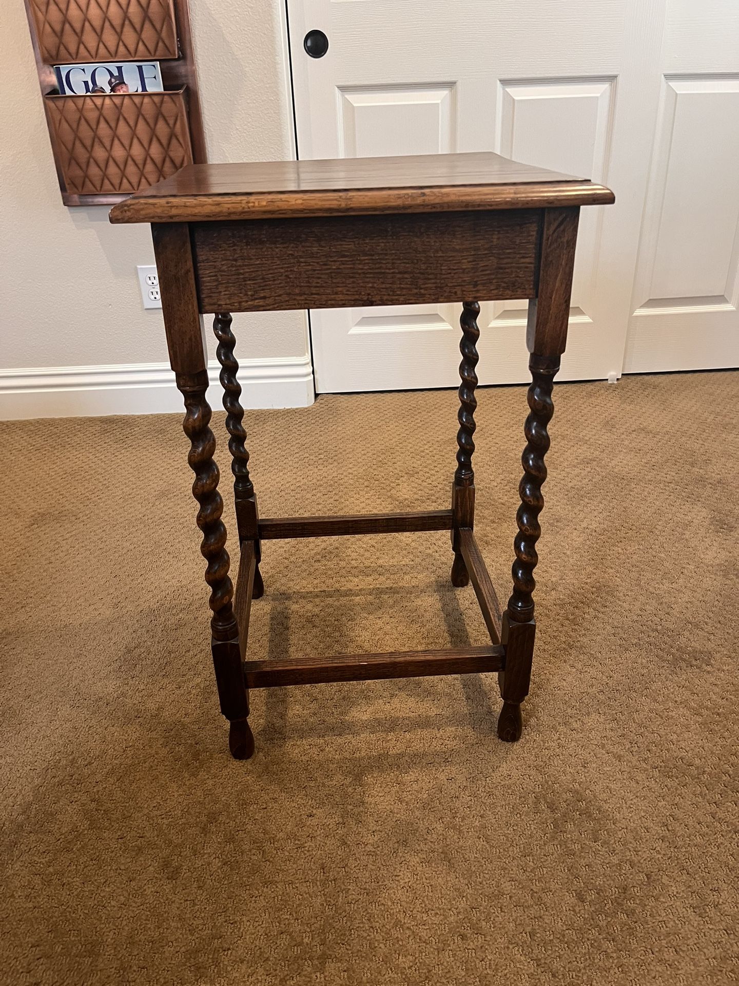 Barley Twist  Antique Side Table  19th Century 