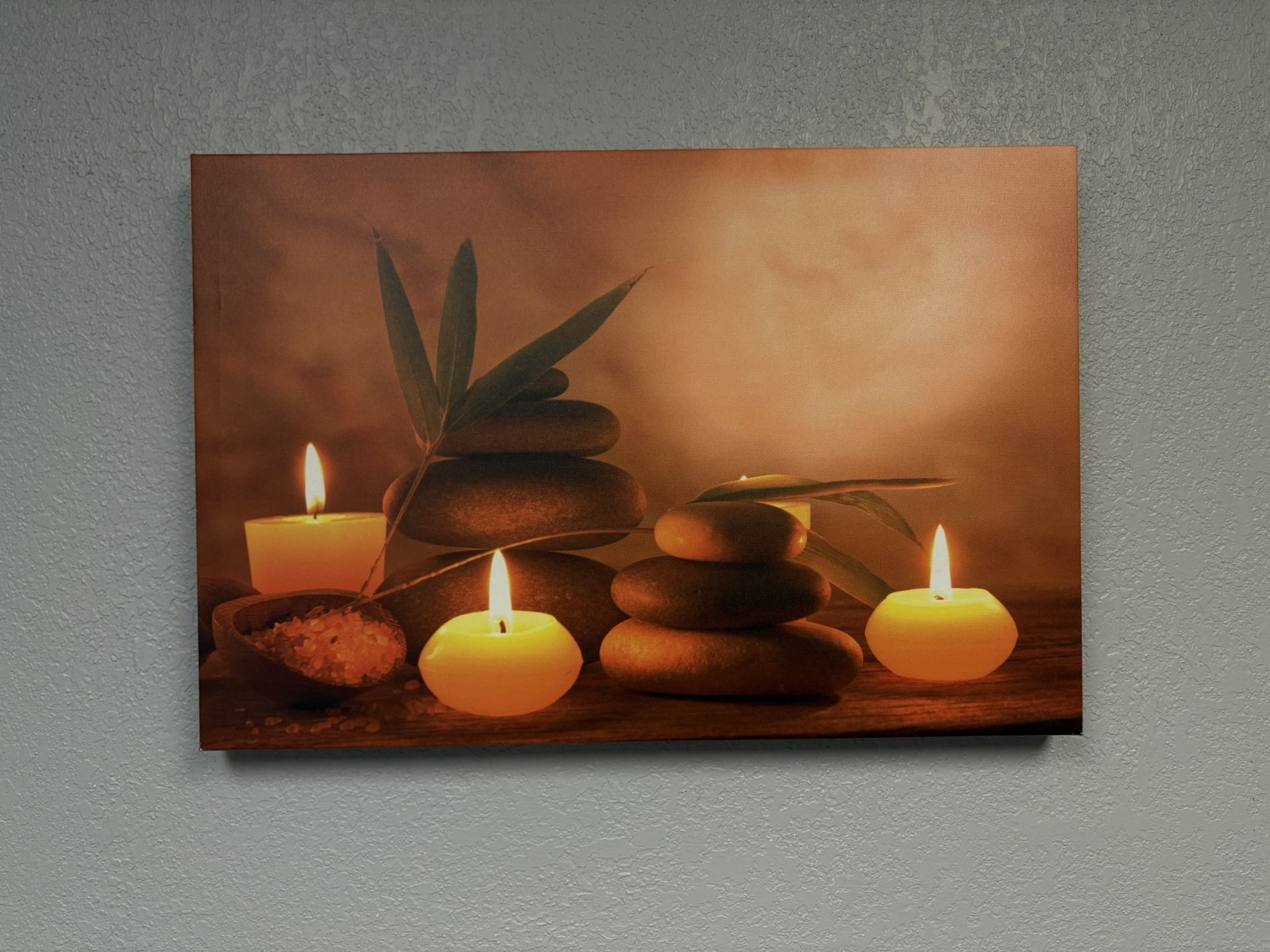 Spa Candle Canvas Wall Art Set – 24” x 16” Each