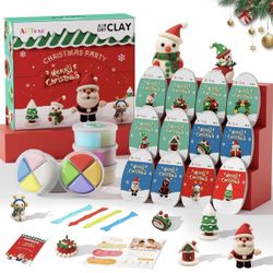 Air Dry Clay Kit - Christmas Theme, Modeling Clay for Kids, DIY Model Magic Clay with Sculpting Tools and Tutorials,12 Boxes Molding Clay, Ultra Light