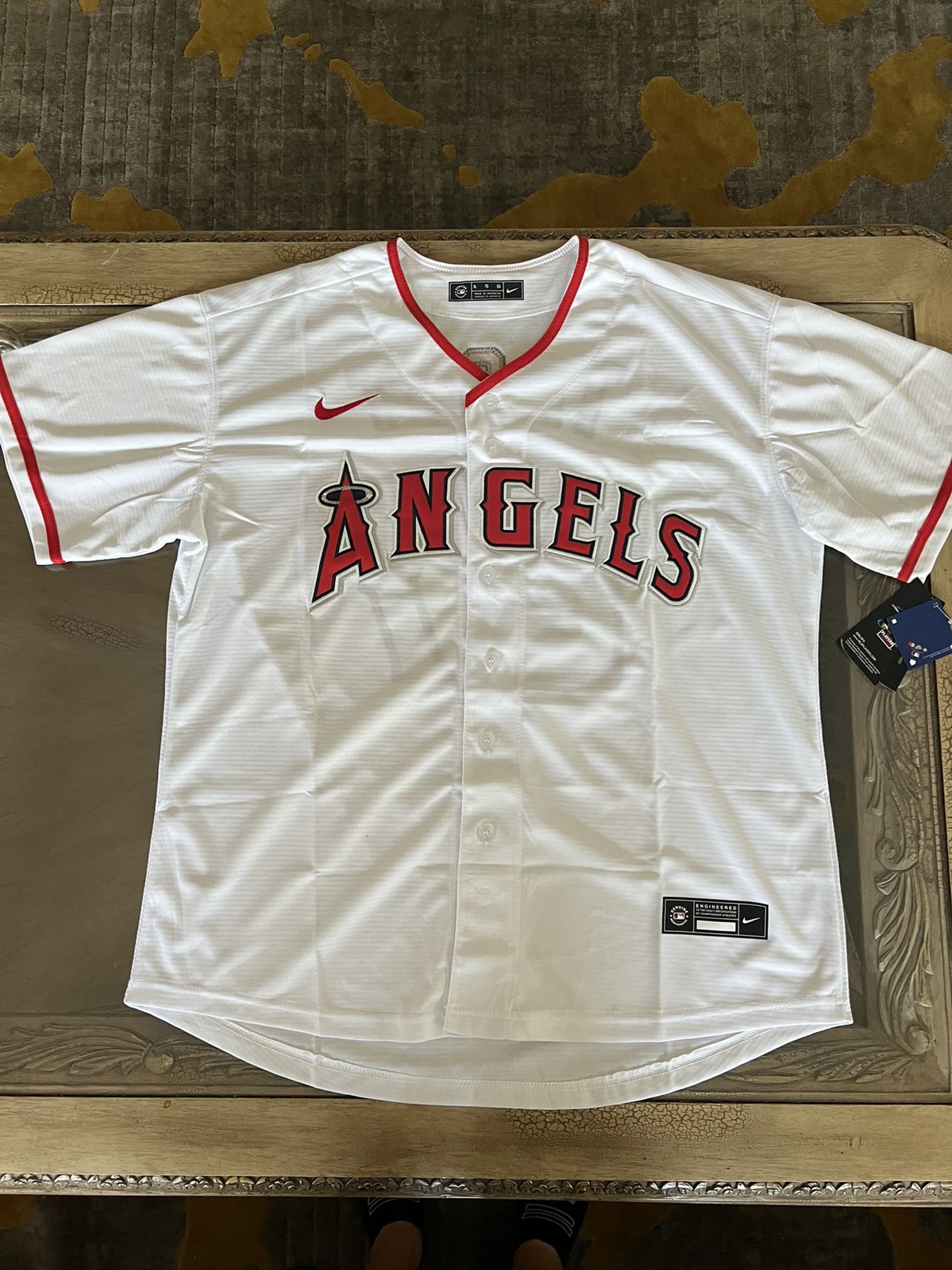 Mike Trout Jersey NEW Mens XL White Los Angeles Angels for Sale