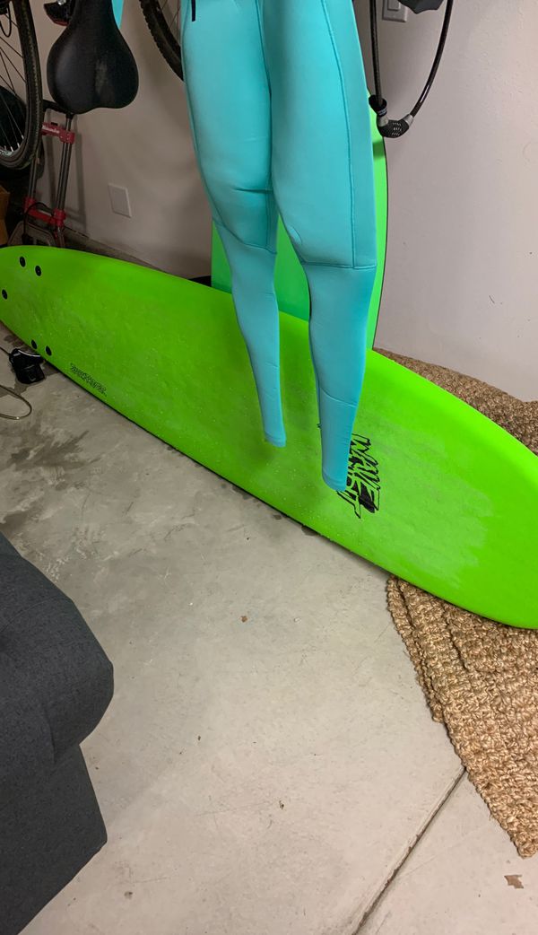 catch surf wave bandit 8 foot softop surfboard, need tail repair for Sale in Costa Mesa, CA ...