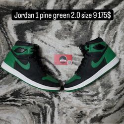 Jordan 1 Pine Green 2.0 Size 9