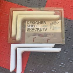 Vintage Sterling Designer Shelf Brackets for 7-12” Deep Shelves, 4 total