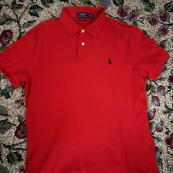 Polo Ralph Lauren Red Polo Shirt- LARGE
