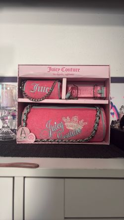 Juicy Couture Limited Edition Barrel Bag/ Leopard Picture Frame set