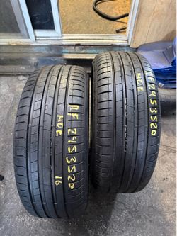 20” tires pirelli RF 245/35/20 semi new with free installation $300 both
