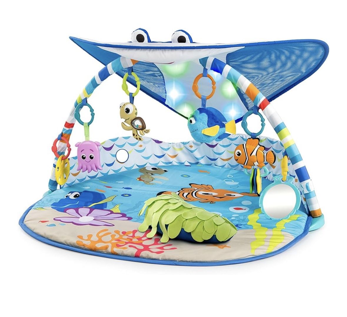 Bright Starts Disney Baby Finding Nemo Mr. Ray Ocean Lights & Music Gym, Ages Newborn +