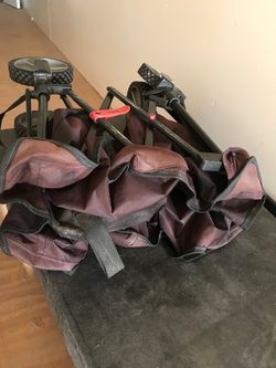 Pull cart used faded has dirt