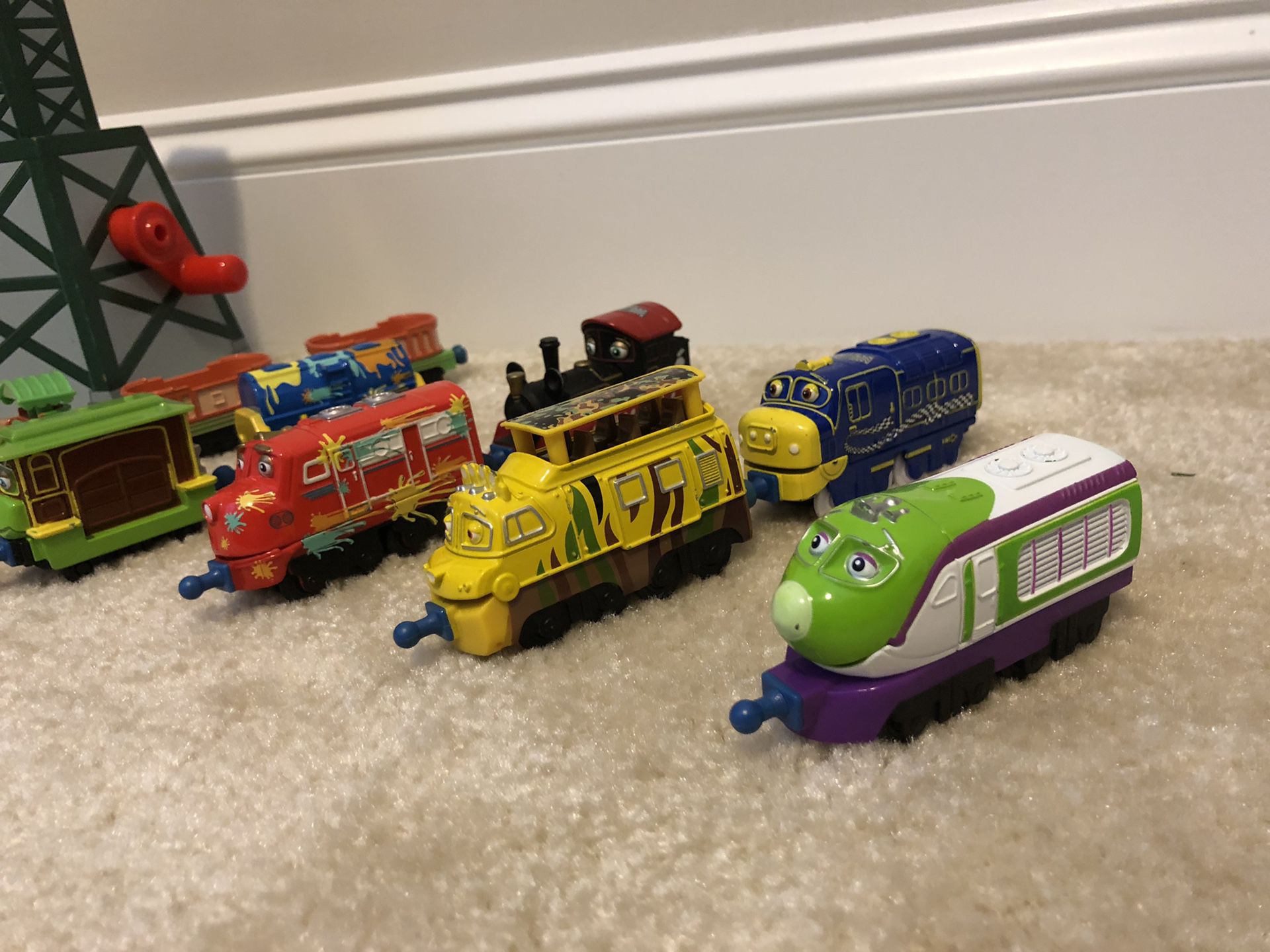 Trains Chuggington and Cranky from Thomas the Train