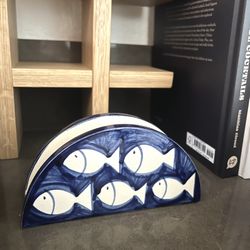Handmade ceramic napkin holder from Spain