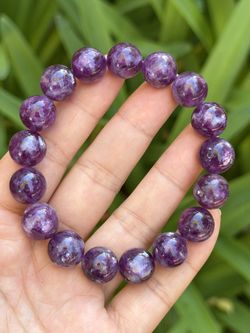 7 Inches Sparkling Purple Mica Bracelet 