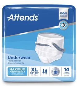 Attends Adult Incontinence Pull-On Underwear, Maximum Absorbency By Attends