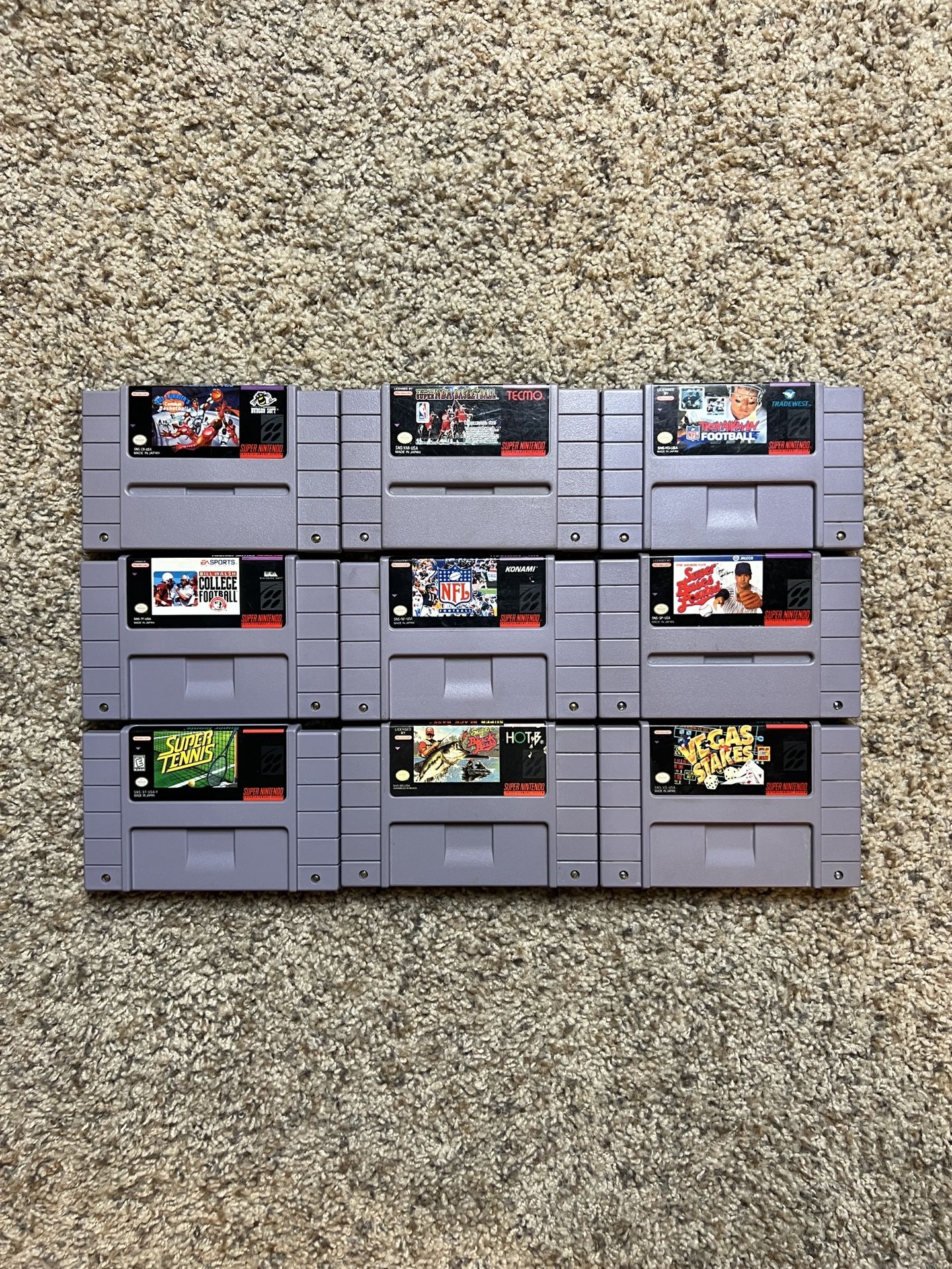 Super Nintendo Sports Games Lot (SNES)