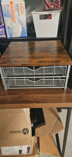 K-cup Rustic Wood 2-Drawer Coffee Pod Organizer