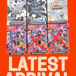 Pokemon Booster Bundles (4) Prismatic, Destiny, Black Bolt & White Flare