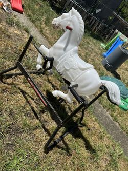 Hedstrom Vtg Childs Ride Bouncy Horse Rocking Spring 1960's Toy
